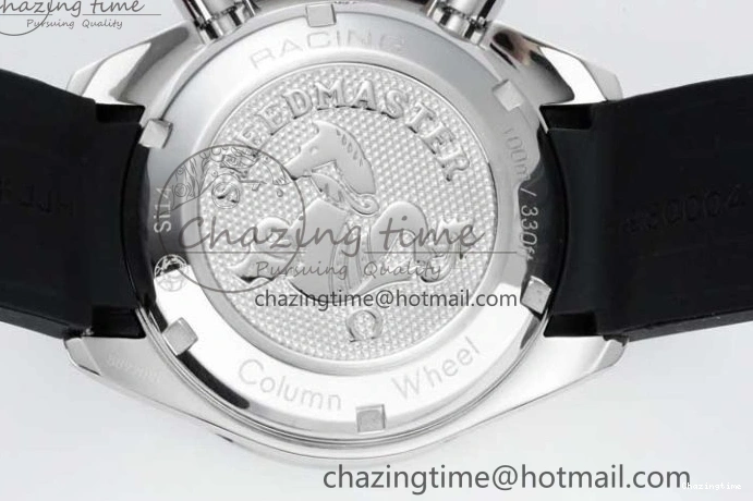 0226 SportInspired Speedmaster Racing Master SS HKF Best Edition Blue Black Dial on Black Rubber Strap A 7817